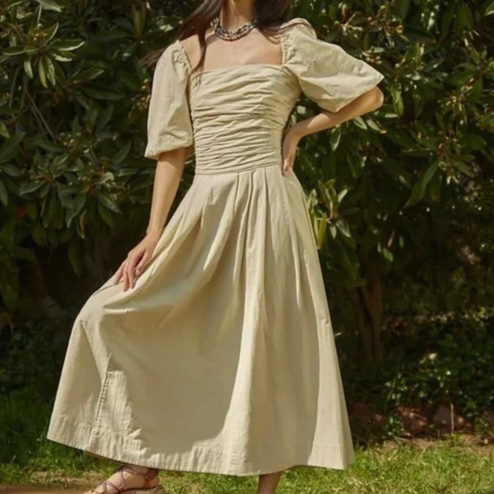 Free People Cream Midi Dress